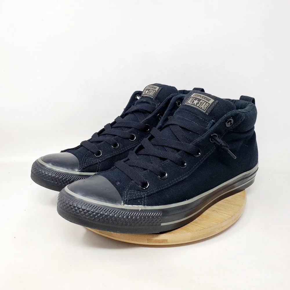 Converse Chuck Taylor All Star Street Mid Shoes Mens 10.5 Black Sneaker - Picture 2 of 13